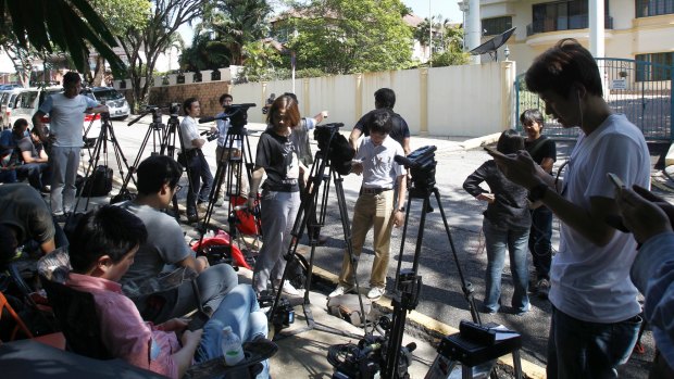 Media interest remains intense at the North Korean Embassy in Kuala Lumpur.