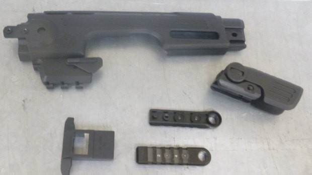 Gun parts were sent in the post from the US and Hong Kong.