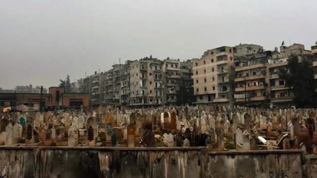 A graveyard in east Aleppo. 