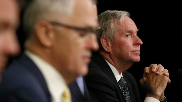 Prime Minister Malcolm Turnbull with defeated WA Premier Colin Barnett.