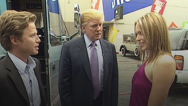 Donald Trump prepares for his cameo on Days of Our Lives in 2005, after making lewd comments on the bus.