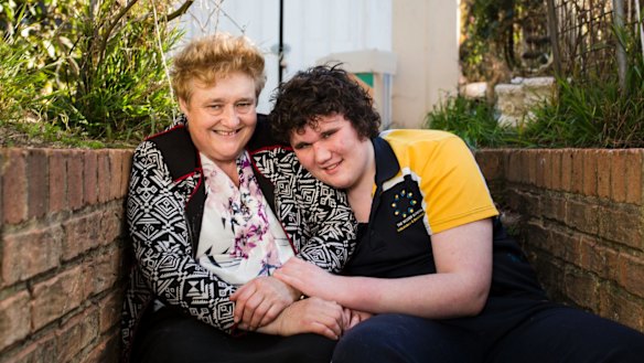 Karna O'Dea with her son Malcolm, who she may no longer be able to care for after Marymead's respite reduction.