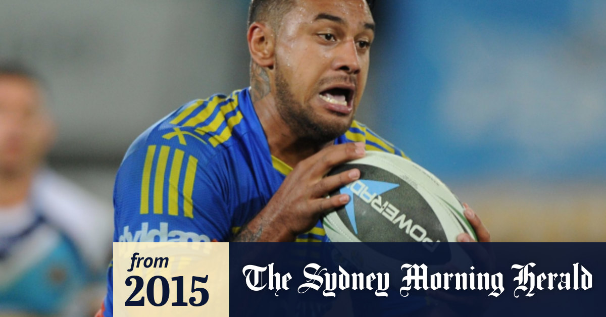 Parramatta Eels players Kenny Edwards and Kaysa Pritchard ...