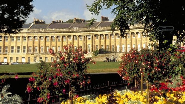 The famous Royal Crescent in Bath.