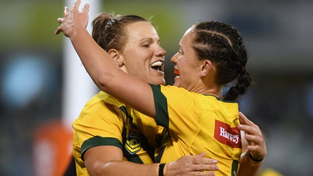 Leading the charge: Renae Kunst (left) will co-captain the Jillaroos on Saturday.