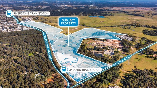 A private property syndicate is selling a 65-hectare site at Riverstone West. 
