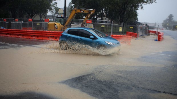 Stormwater causes localised flooding at Cronulla. 