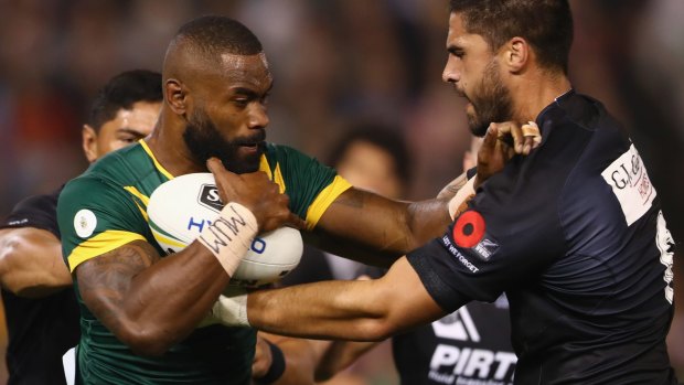 Dual international: Semi Radradra made his debut for the Kangaroos in May, but proposed changes to eligibility rules could let him play for Fiji again.