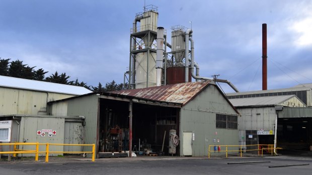 The Heyfield timber mill is about 200km east of Melbourne.