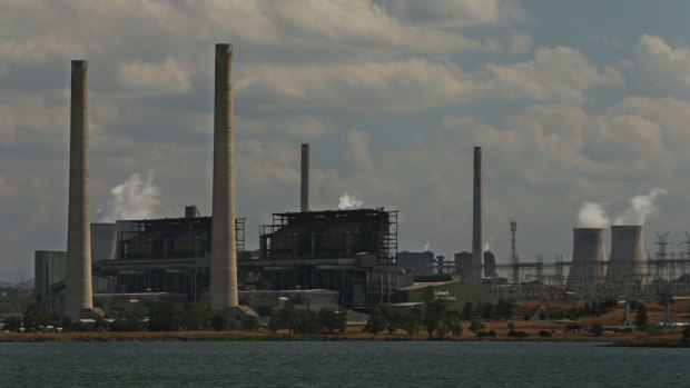 AGL's Liddell power station, in front of the Bayswater Power Plant.