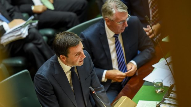 Leader of the opposition Matthew Guy in Parliament on Tuesday.