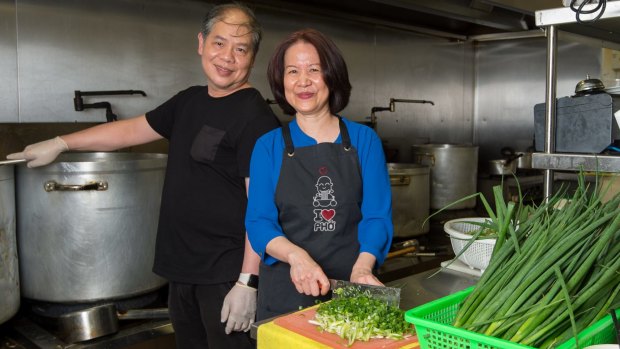 Tan Vo runs the kitchen with wife Hien and serves pho for breakfast, lunch and dinner.