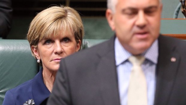 How Australia acts in tough times is a true test of our national character: Treasurer Joe Hockey and Foreign Affairs Minister Julie Bishop.