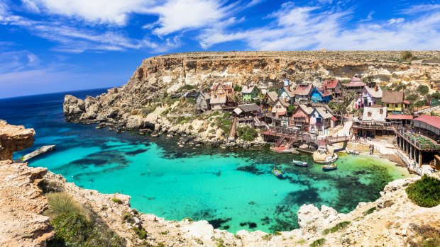 Popeye village in Malta, where it seems the sun is always shining.