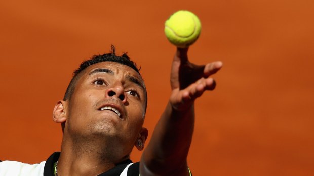 On the ball: Australia's Nick Kyrgios is focused on doing well at the French Open.