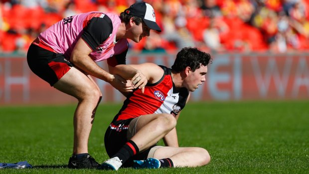 Out for two more weeks: Paddy McCartin suffered his third concussion of the year against the Gold Coast in round 15.