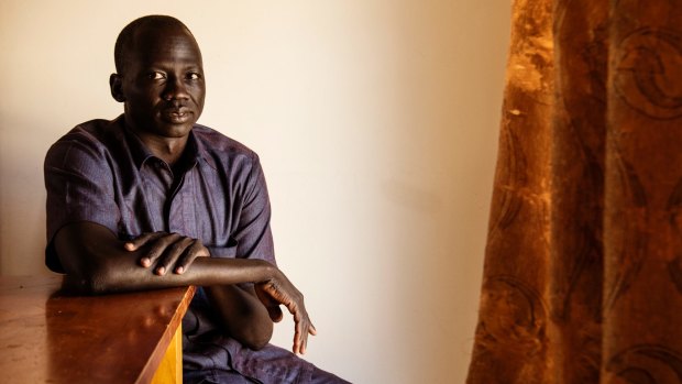 Author Majok Tulba. He came to Australia as a refugee from South Sudan and has written about his own experience of fleeing rebel soldiers and surviving in a refugee camp. 