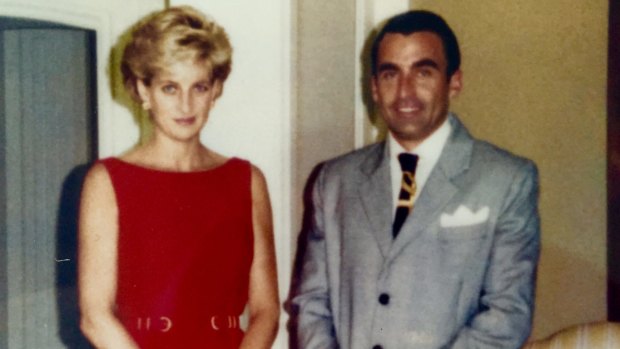 Joh Bailey with Princess Diana. 