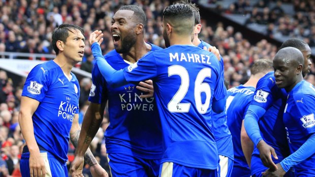 Captain's knock: Wes Morgan scored the equaliser for Leicester.