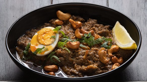 Go-to dish: Haleem (spiced grain stew with slow-cooked goat).