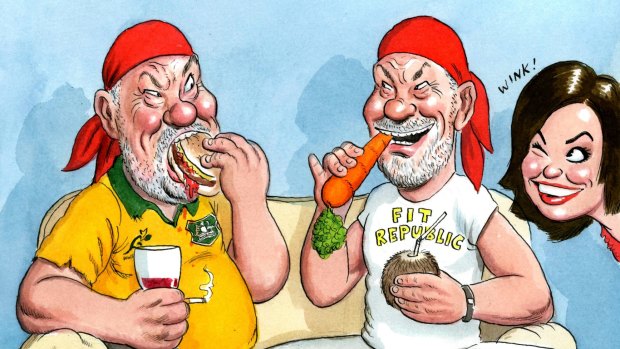 Peter Fitzsimons lost a third of his body weight after giving up alcohol and sugar.