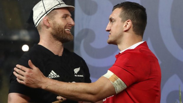 Can't split em: Opposing captains Kieran Read of the All Blacks and Sam Warburton of the Lions.