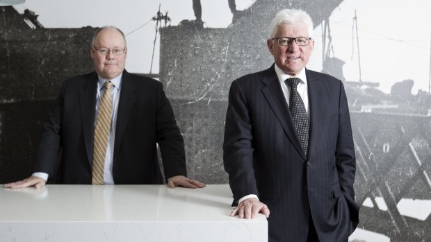 Link Group finance chief John Hawkins, left, and chief executive John McMurtrie. 