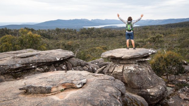 Enjoying the views in the Grampians.