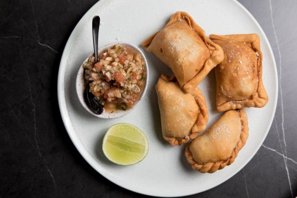 Citrico's empanadas come with various fillings, including beef, pork braised in orange, and potato, leek and feta.