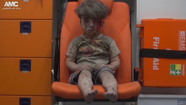 Omran Daqneesh, the child whose image has defined the misery of Aleppo for many. His 10-year-old brother died from wounds sustained in the same air strike.
