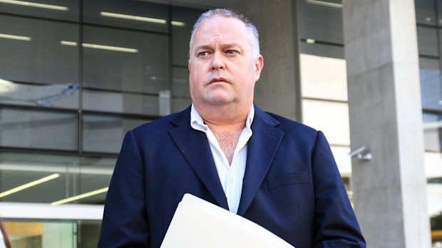 Whistleblower cop Rick Flori talks to media outside the Brisbane Supreme Court.