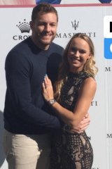 Caroline Wozniacki and her fiance David Lee at the IMG Tennis Party.