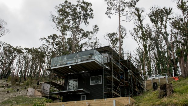 The Newlands' Wye River house is nearing completion.