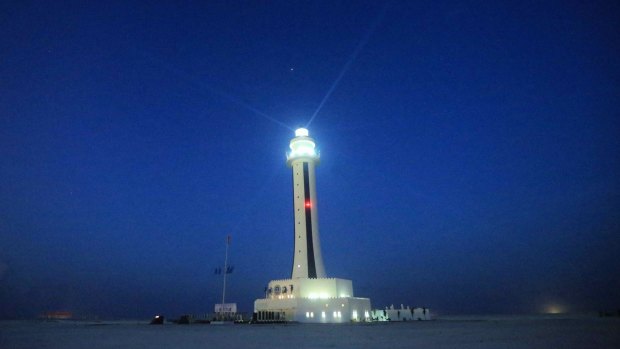 Expansion: The China-built lighthouse on Zhubi Reef of Nansha Islands in the South China Sea.