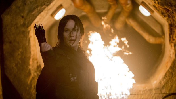 Jennifer Lawrence in <i>The Hunger Games: Mockingjay Part 2</i>.