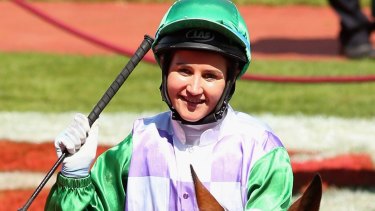 Payne makes history as the first woman to ride a horse to Melbourne Cup victory.