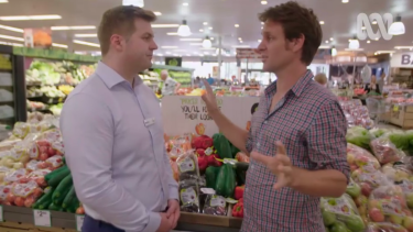 Craig Reucassel urges a Woolworths executive to test if shoppers genuinely reject ''ugly'' fruit.