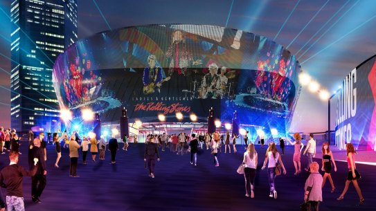 The Rolling Stones perform at Brisbane Live's 17,000-seat arena at Roma Street in this artists' impression.