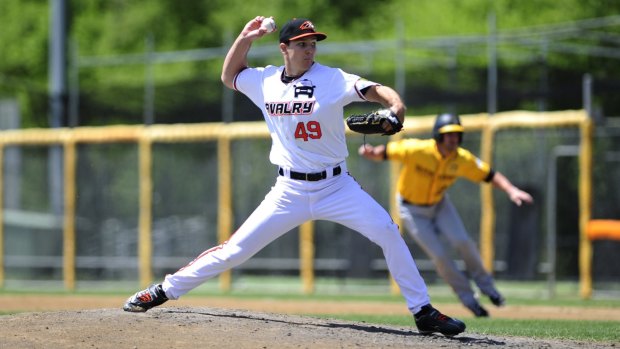 Canberra Cavalry pitcher, Aaron Thompson had a tough day at the office on Sunday.