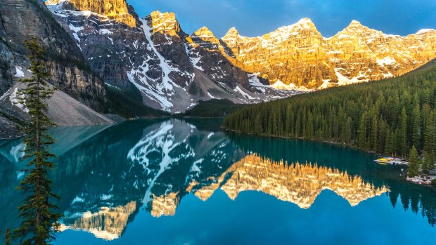 Tourism to Canada has massively increased: Moraine Lake in the Banff National Park.