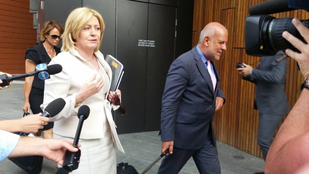 Perth Lord Mayor Lisa Scaffidi outside a recent hearing. 
