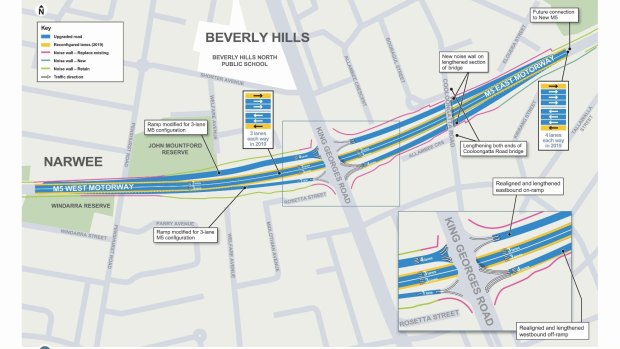 A diagram detailing the work to be done on the interchange. 