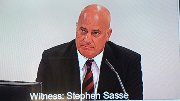 Mr Sasse during questioning at the commission.