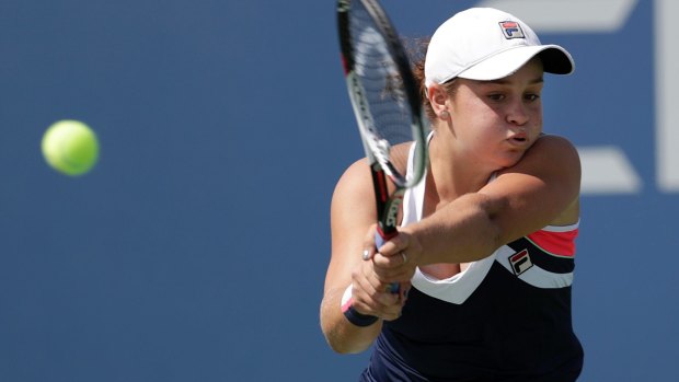 Purple patch: Ashleigh Barty is through to within one match of her second WTO title this year.