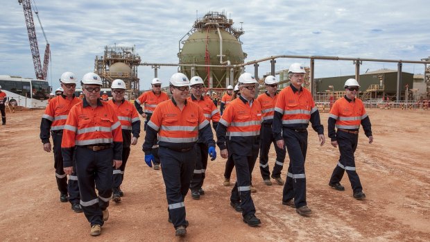 Malcolm Turnbull visits the Gorgon LNG project at Barrow Island. 
 
