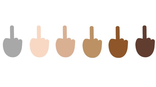 Racial harmony: a diversity of skin tones is coming to Windows 10 emojis, as is the middle finger.
