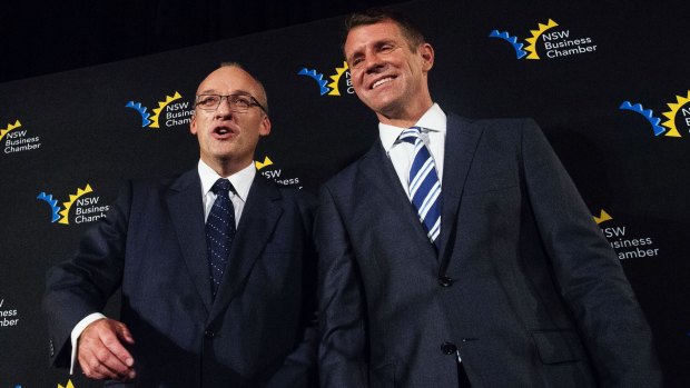  NSW Opposition Leader Luke Foley and NSW Premier Mike Baird at the State Election Debate.