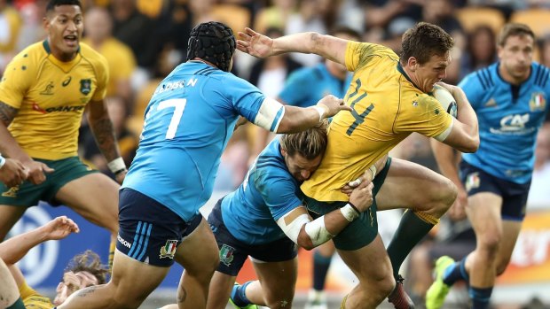 Stumbling blocks: Australia took a scrappy win over Italy, but concerns remain over the side's confidence.