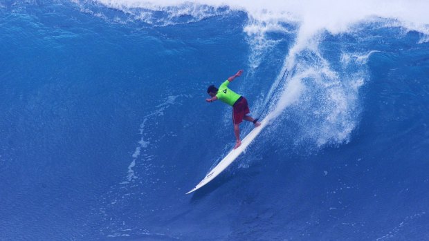 Australian Ross Clark-Jones big-wave surfing on the north shore of Oahu, where Alec Cooke has vanished. 