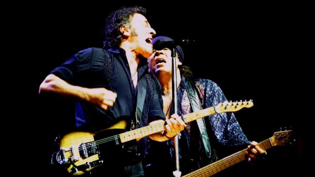 Bruce Springsteen performing at the SCG on March 22, 2003, as part of a world tour in support of <i>The Rising</i>.